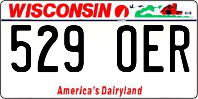 WI license plate 529OER