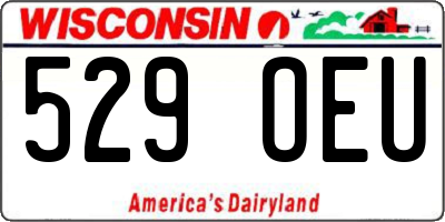 WI license plate 529OEU