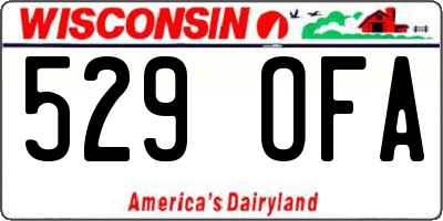 WI license plate 529OFA
