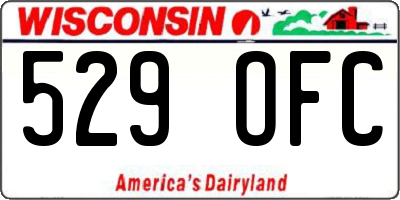 WI license plate 529OFC