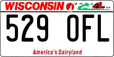 WI license plate 529OFL