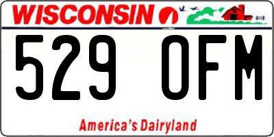 WI license plate 529OFM