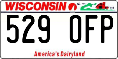 WI license plate 529OFP