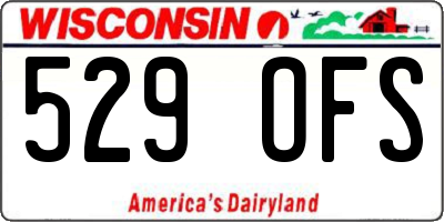 WI license plate 529OFS