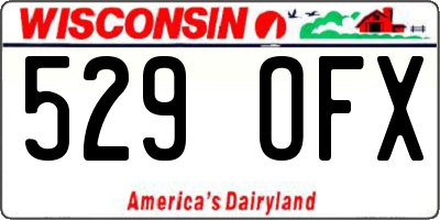 WI license plate 529OFX