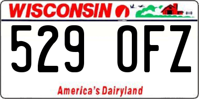 WI license plate 529OFZ