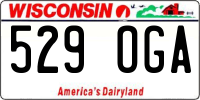 WI license plate 529OGA