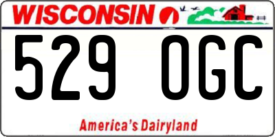 WI license plate 529OGC
