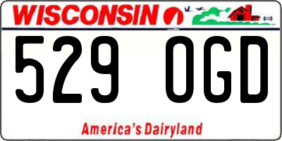 WI license plate 529OGD