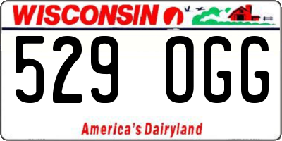 WI license plate 529OGG