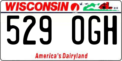WI license plate 529OGH