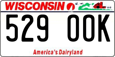 WI license plate 529OOK