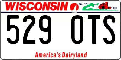 WI license plate 529OTS