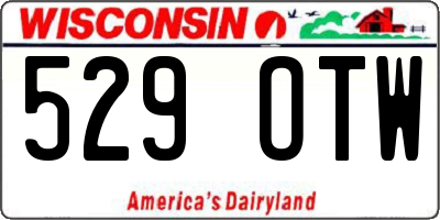 WI license plate 529OTW