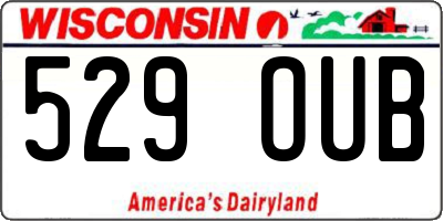 WI license plate 529OUB