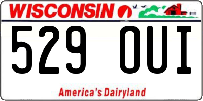 WI license plate 529OUI