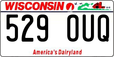 WI license plate 529OUQ