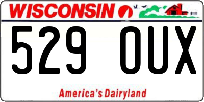 WI license plate 529OUX
