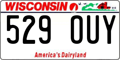 WI license plate 529OUY
