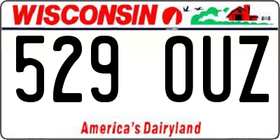 WI license plate 529OUZ