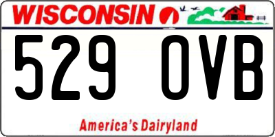 WI license plate 529OVB