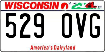WI license plate 529OVG