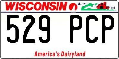 WI license plate 529PCP