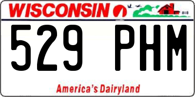 WI license plate 529PHM