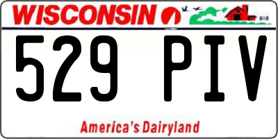 WI license plate 529PIV