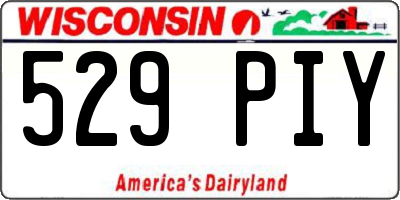 WI license plate 529PIY