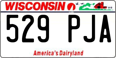 WI license plate 529PJA