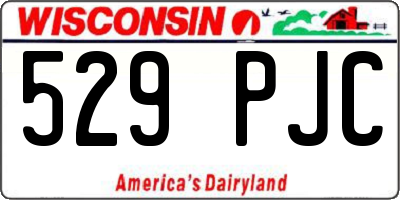 WI license plate 529PJC