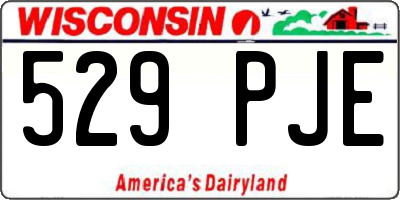 WI license plate 529PJE