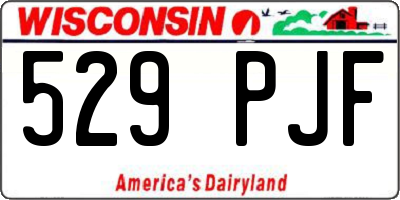 WI license plate 529PJF