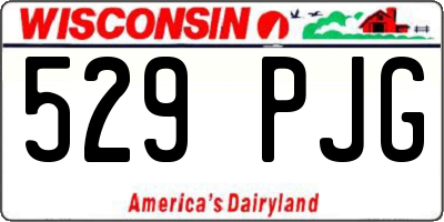 WI license plate 529PJG