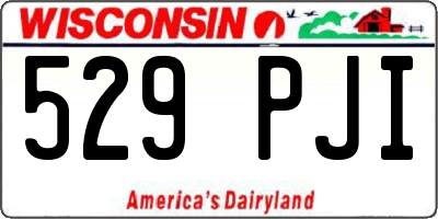 WI license plate 529PJI