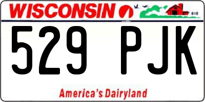 WI license plate 529PJK