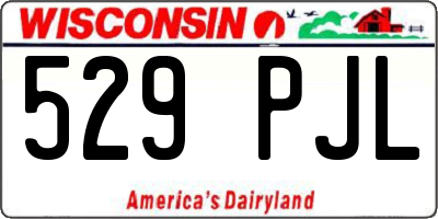 WI license plate 529PJL