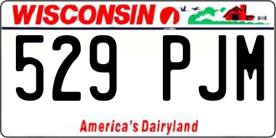 WI license plate 529PJM