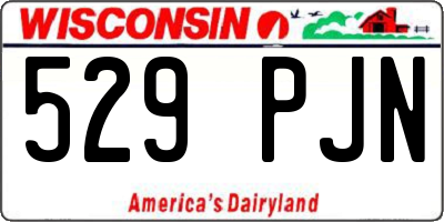 WI license plate 529PJN