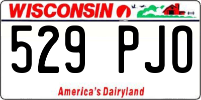 WI license plate 529PJO