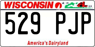 WI license plate 529PJP