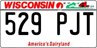 WI license plate 529PJT