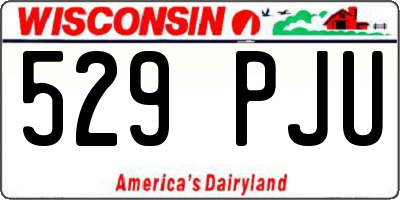 WI license plate 529PJU