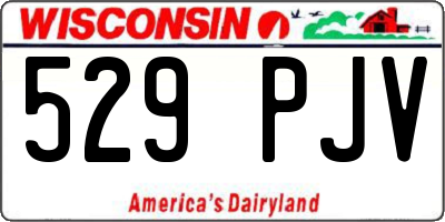 WI license plate 529PJV