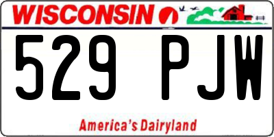WI license plate 529PJW