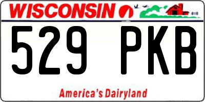 WI license plate 529PKB
