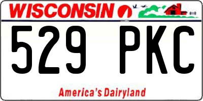 WI license plate 529PKC