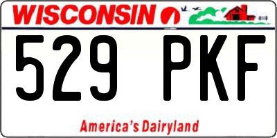 WI license plate 529PKF