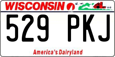 WI license plate 529PKJ
